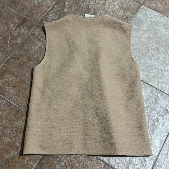 Vintage St Michael Tan Button Up Vest - Picture 4 of 5